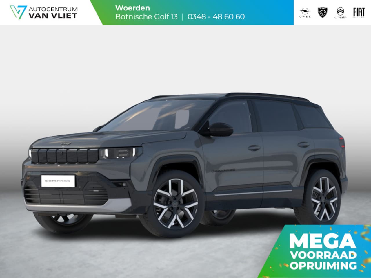 Jeep Compass - First Edition 74 kWh | Uit voorraad leverbaar !| Adapt. Cruise | Camera | Carplay | 20" | - AutoWereld.nl