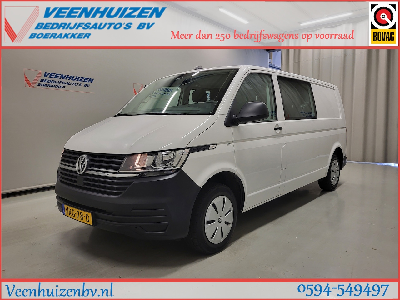 Volkswagen Transporter - 2.0TDI L2/H1 Dubbele Cabine Euro 6! - AutoWereld.nl