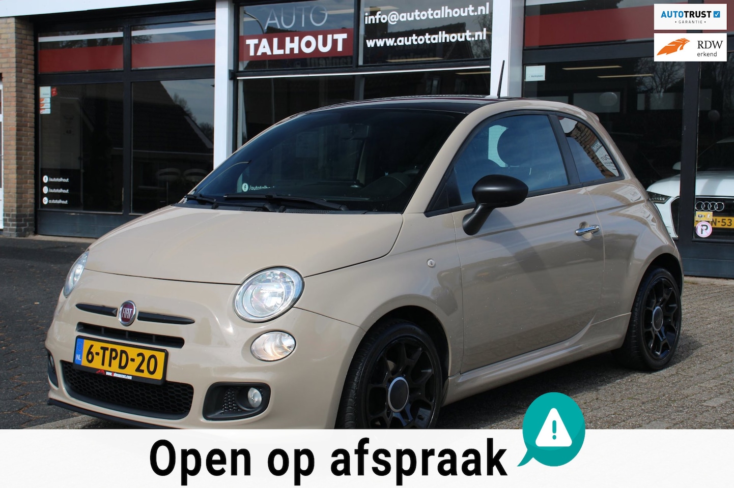 Fiat 500 - 0.9 TwinAir Turbo 500S | CAPPUCCINO, APPLE CARPLAY, ABARTH LOOK, AIRCO, NIEUWE APK - AutoWereld.nl