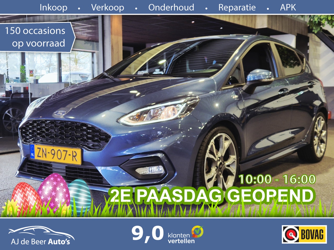 Ford Fiesta - 1.0 100pk EcoBoost ST-Line Navi | Sensoren | Clima | LED | Nette auto - AutoWereld.nl