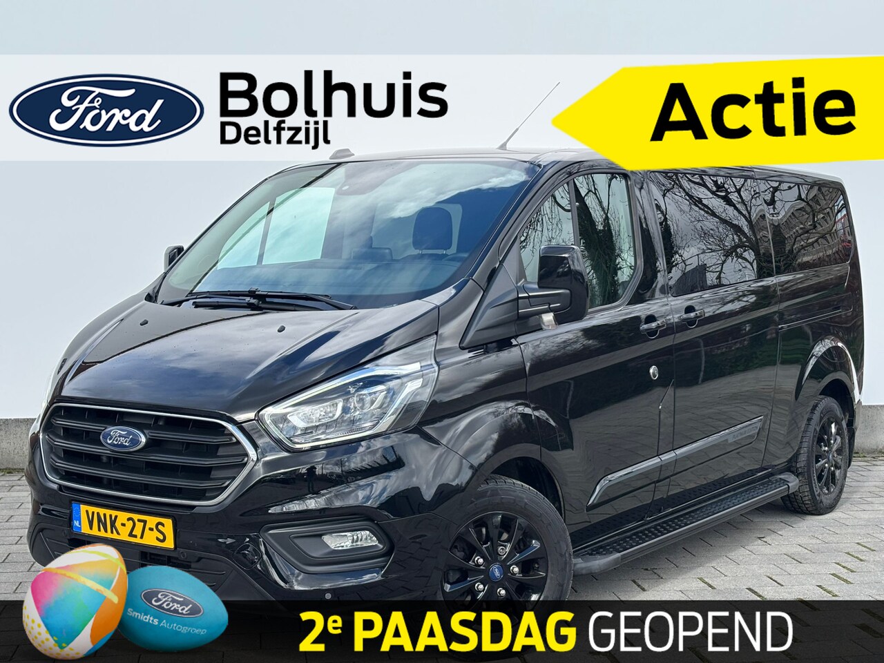 Ford Transit Custom - 320 2.0 TDCI L2H1 Platinum Edition AUT DC  | Trekhaak | 100% dealer onderhouden | Leder | - AutoWereld.nl