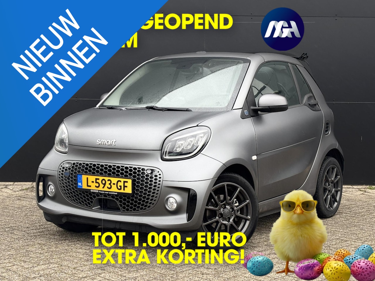 Smart Fortwo cabrio - EQ Comfort PLUS 18 kWh | Apple-Android | Dealeronderhouden | Stoelverwarming - AutoWereld.nl