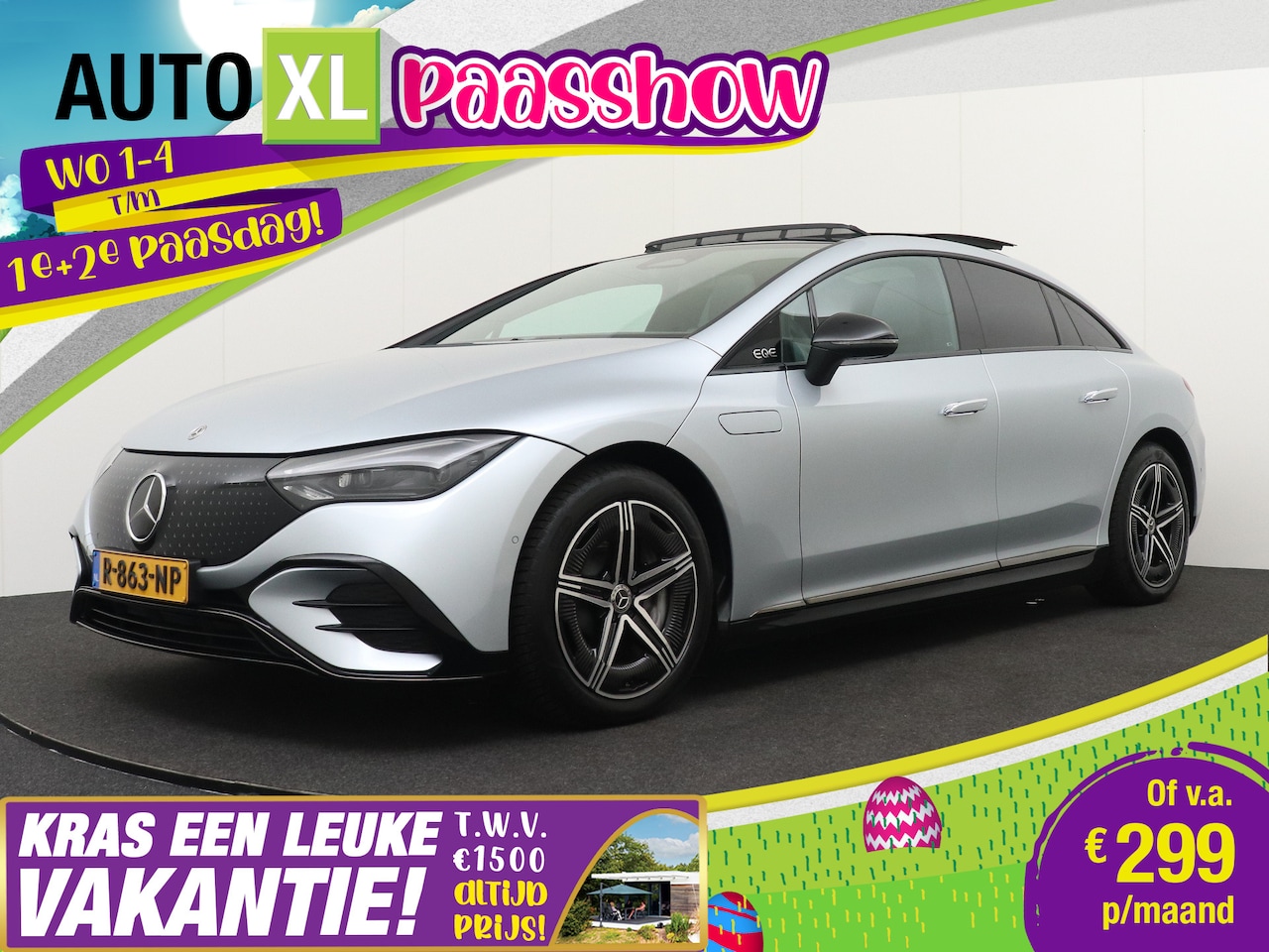 Mercedes-Benz EQE - 350+ AMG Night-Pack 91 kWh Pano-dak Camera Dodehoek - AutoWereld.nl