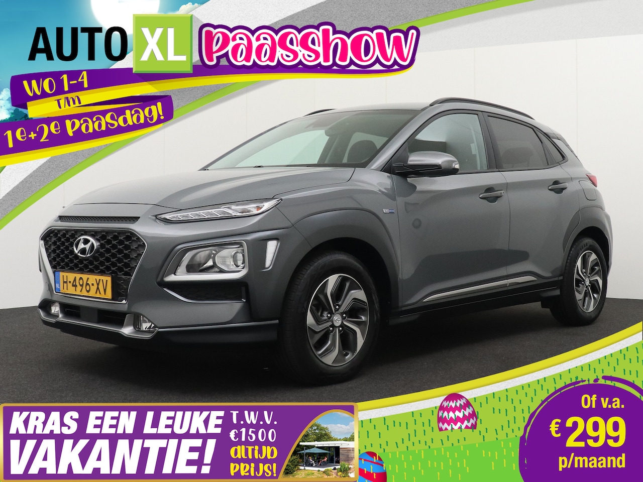 Hyundai Kona - 1.6 149 PK Aut. GDI HEV Fashion Trekhaak Adap.Cruise Camera - AutoWereld.nl