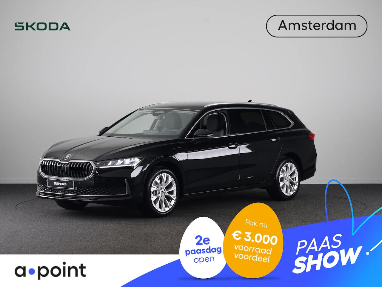 Skoda Superb Combi - Business Edition PHEV 1.5 TSI 204 pk 6 versn. DSG | Trekhaak, wegklapbaar | Chrome pakket - AutoWereld.nl