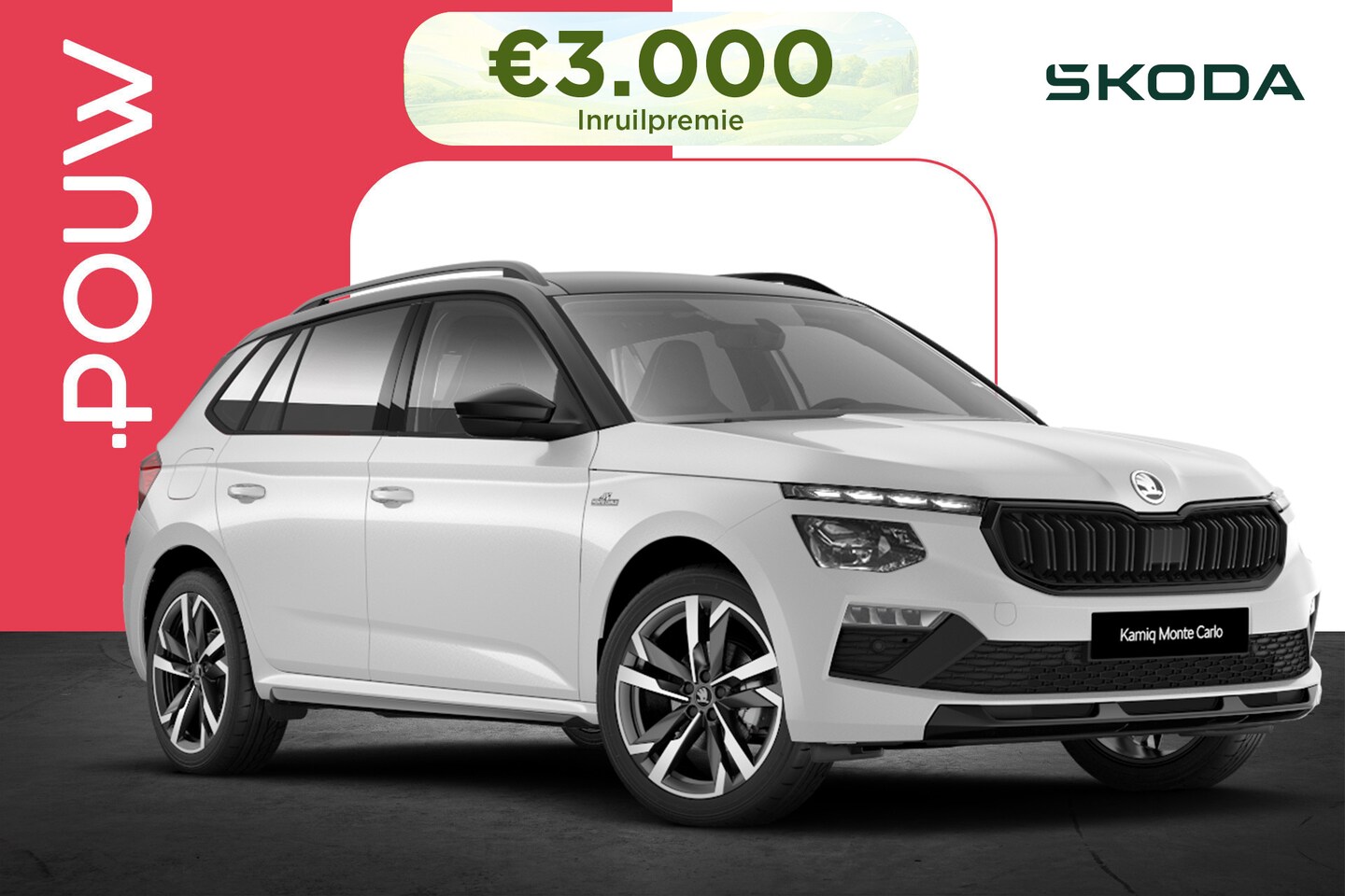 Skoda Kamiq - 1.0 TSI 115pk DSG Monte Carlo | Trekhaak Wegklapbaar | 18" Velgen - AutoWereld.nl