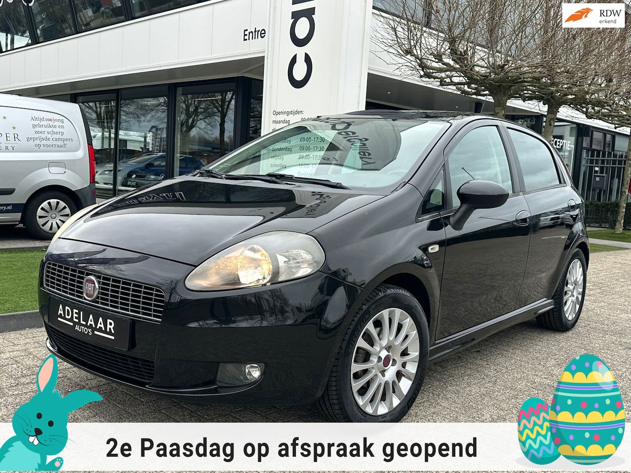 Fiat Grande Punto - 1.4 NeroBianco DAKRAAM, AIRCO, 5 DEURS FIAT PUNTO - AutoWereld.nl