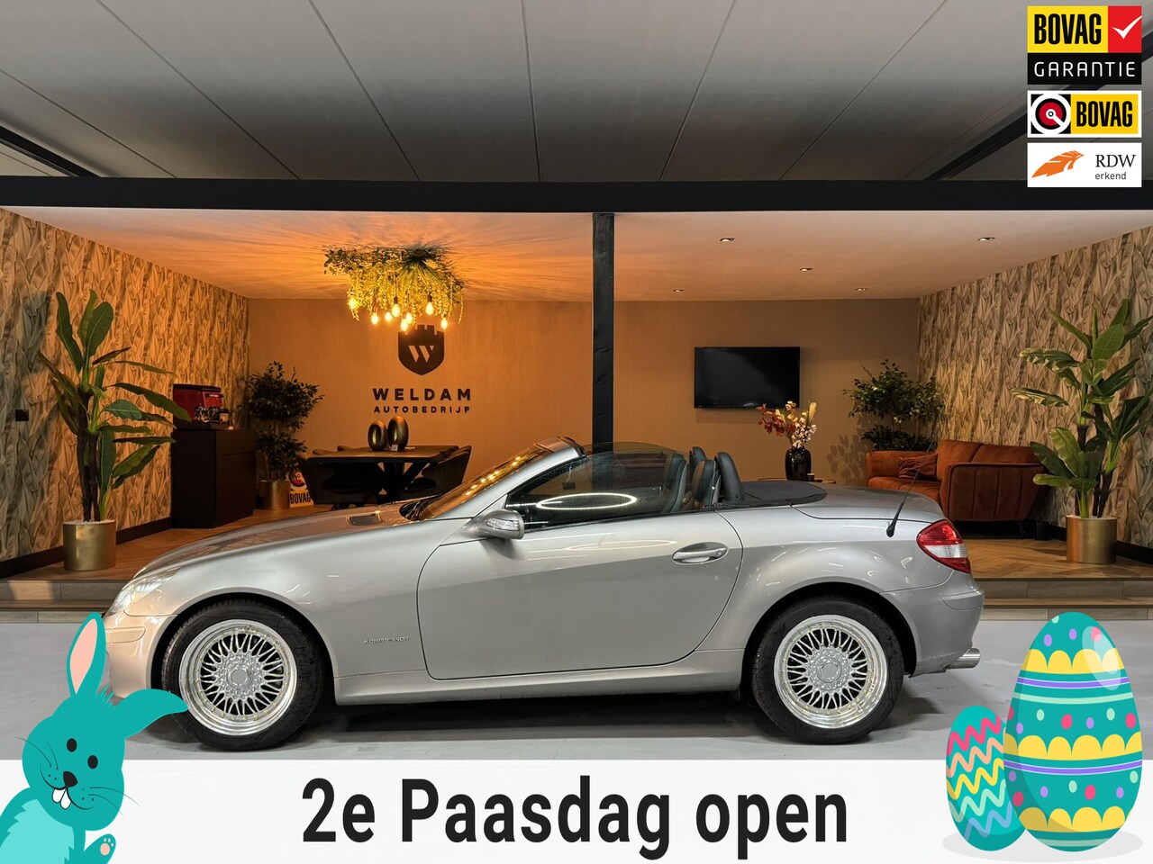 Mercedes-Benz SLK-klasse - 200 K. Carplay Leder StoelVW Cruise Navi Airco Rijklaar - AutoWereld.nl