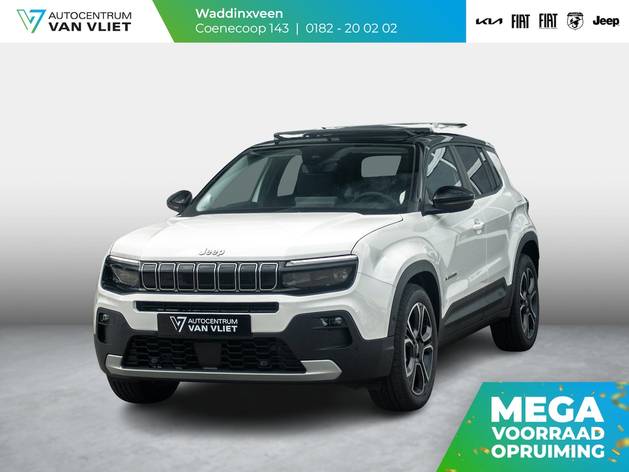 Jeep Avenger - Summit 54 kWh | 17% Bijtelling | Schuif/Kanteldak | Leder&Winter Pack | Warmtepomp | Info& - AutoWereld.nl