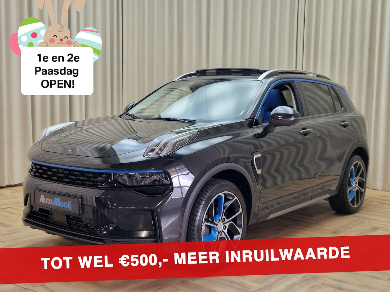 Lynk & Co 01 - 1.5 Hybride / Zwart / MY 23 FACELIFT / Zwarte Hemel / Slechts 30.572 km / Infinity Sound / - AutoWereld.nl