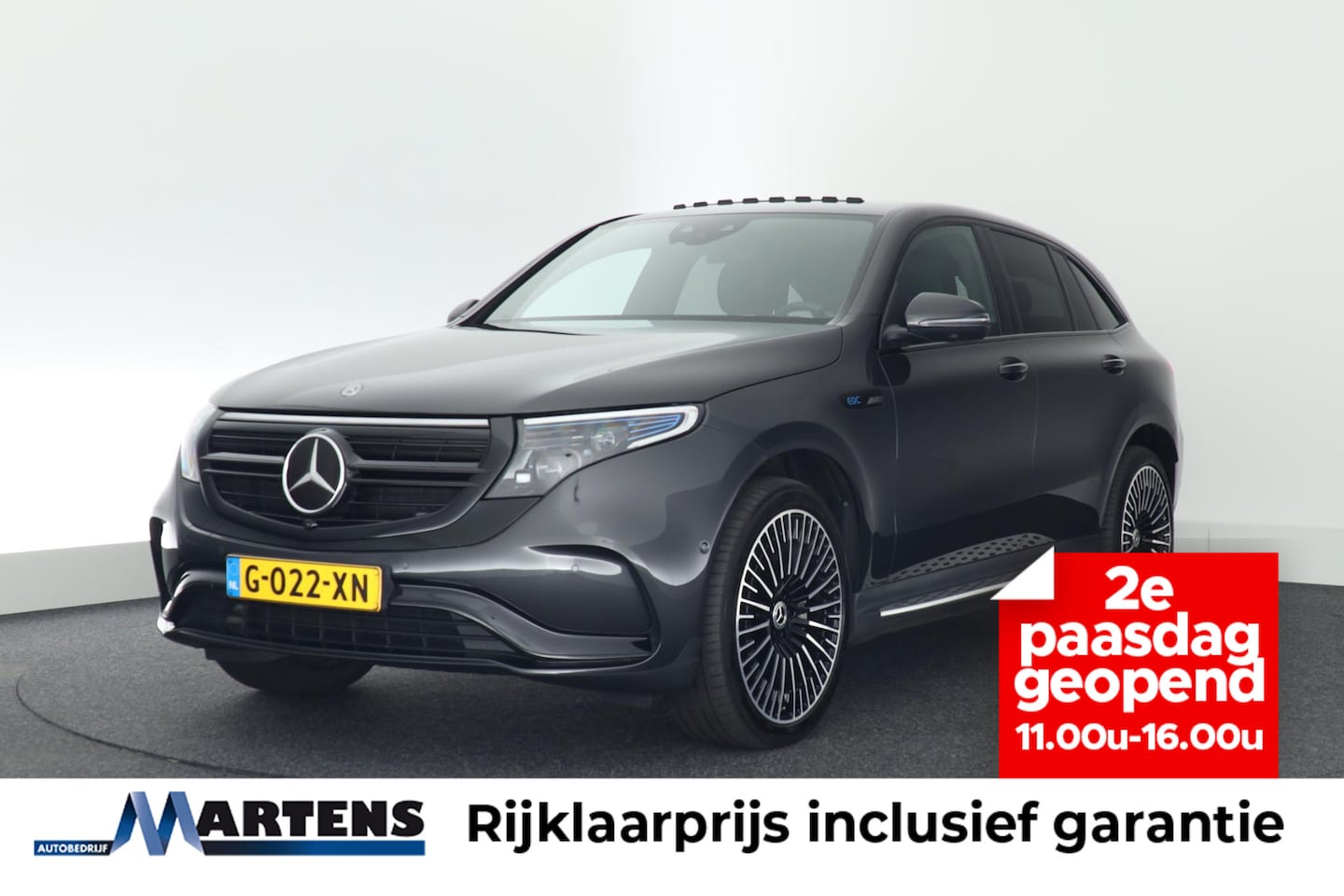 Mercedes-Benz EQC - 400 408pk 4MATIC Premium Plus 80 kWh AMG-Line Schuifdak Trekhaak 360Camera Burmester Stoel - AutoWereld.nl