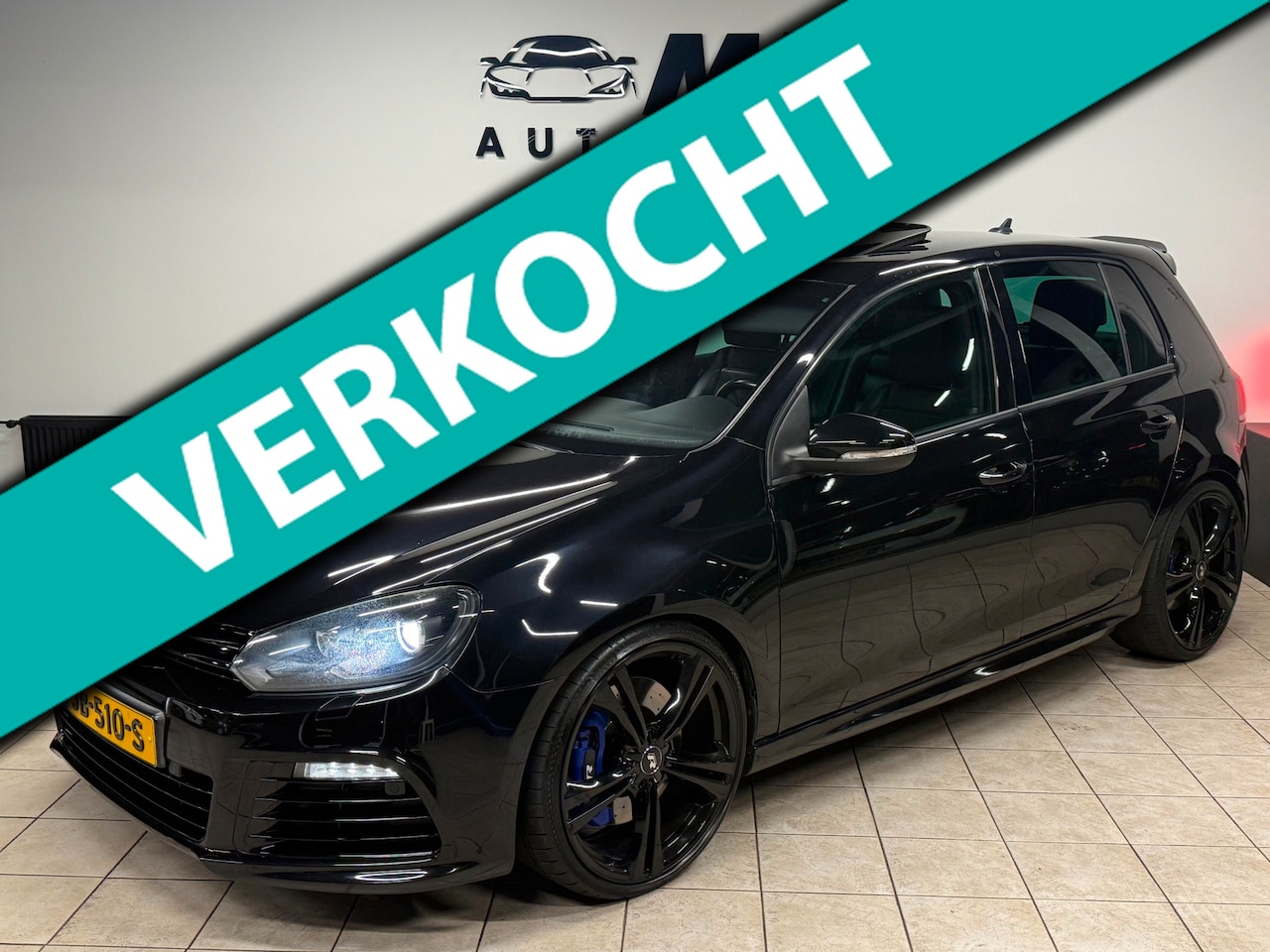 Volkswagen Golf - 2.0 R 4-Motion 5D 2010 Zwart ECC/DAKJE/LEER! - AutoWereld.nl