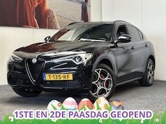 Alfa Romeo Stelvio - 2.0 T AWD B-TECH AUTOMAAT ZWART LEDER NAVIGATIE ADAPTIVE CRUISE CONTROL STOEL EN STUURVERW