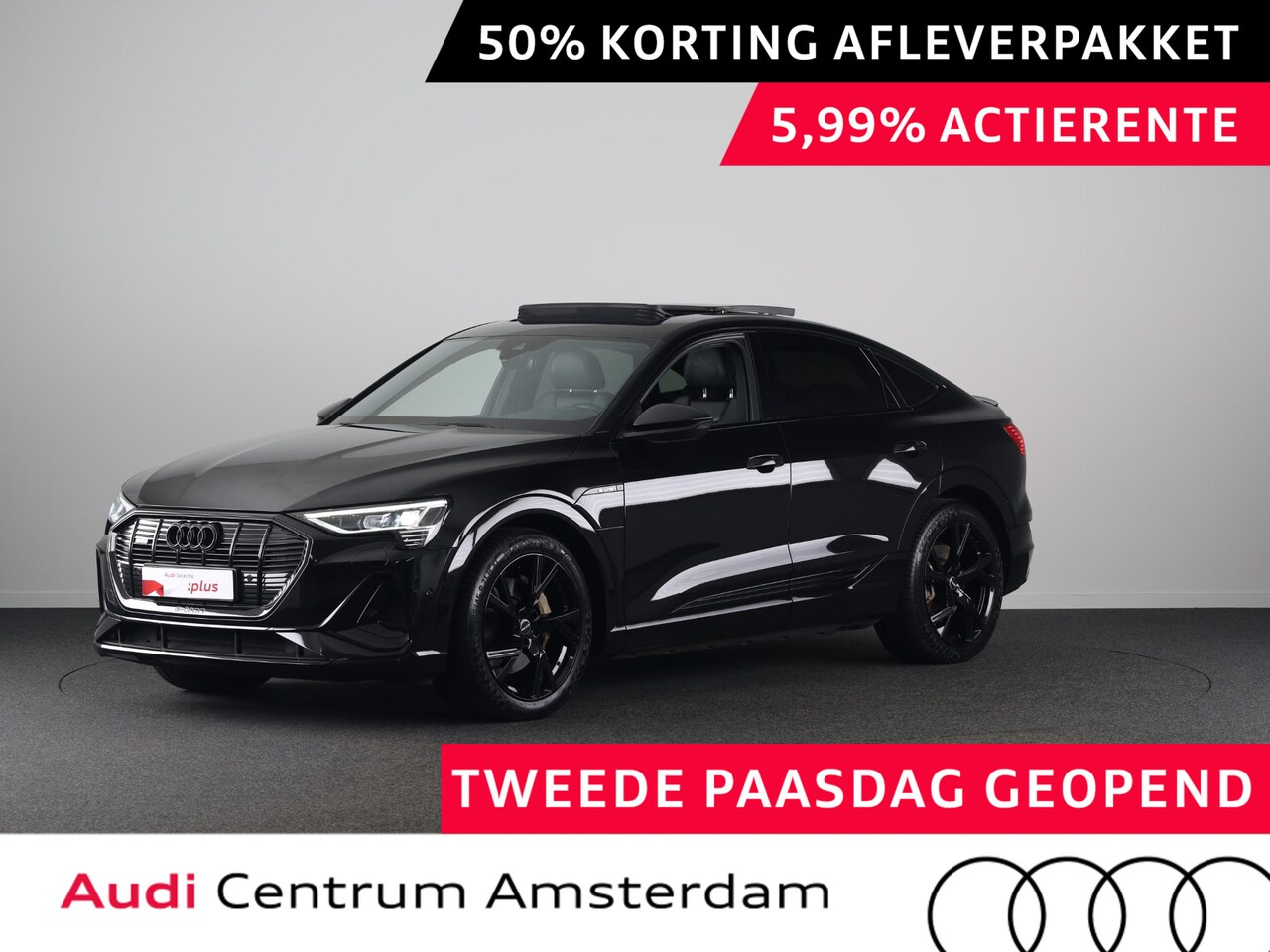 Audi e-tron Sportback - 55 quattro S edition 95 kWh 408 pk | SOH 92% | Navigatie | Panoramadak | Parkeersensoren | - AutoWereld.nl