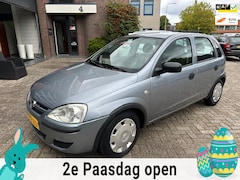 Opel Corsa - 1.2-16V Essentia, bj.2003, grijs, 5 deurs, airco, APK tot 10/2026 en NAP met 221140 km.stu