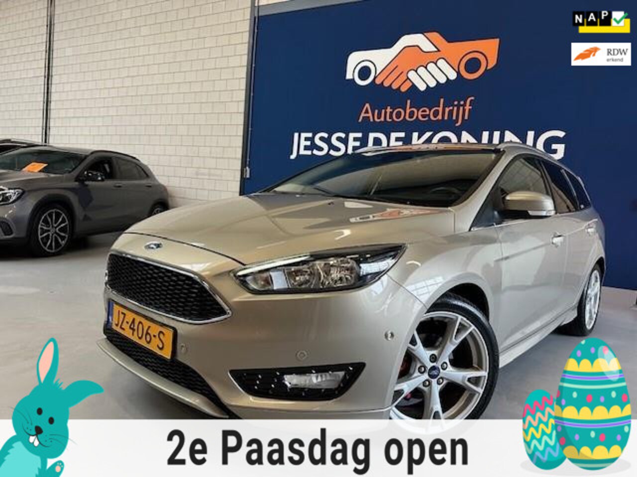 Ford Focus Wagon - 1.0 Titanium / bj.2016 / champagne / camera/ navigatie / sportvelgen / climate / APK 01/20 - AutoWereld.nl