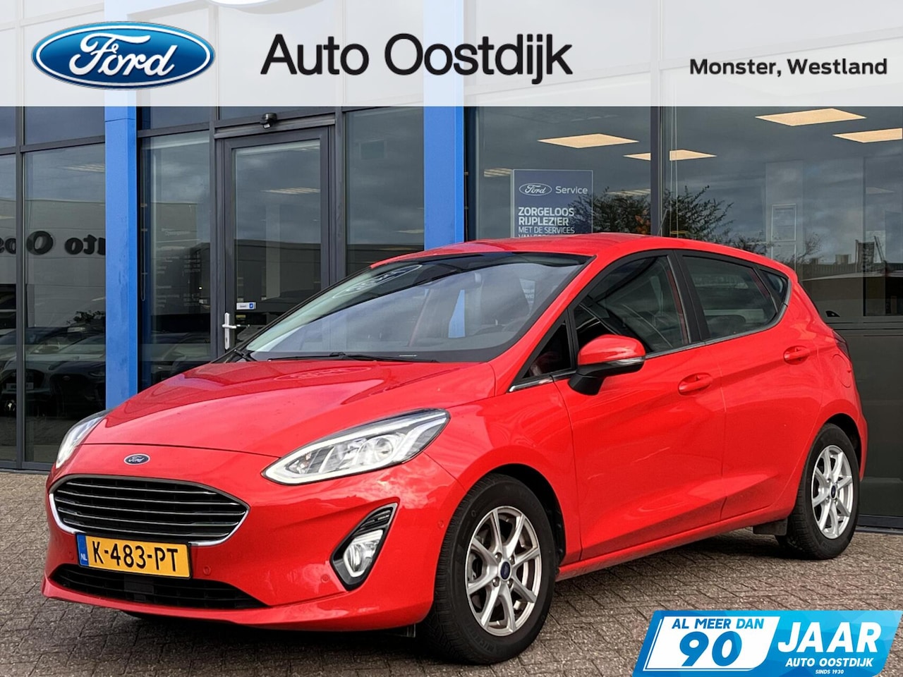 Ford Fiesta - 1.0 EcoBoost Titanium 125PK Automaat Adaptieve Cruise Camera Blind-Spot Climate Privacy Gl - AutoWereld.nl