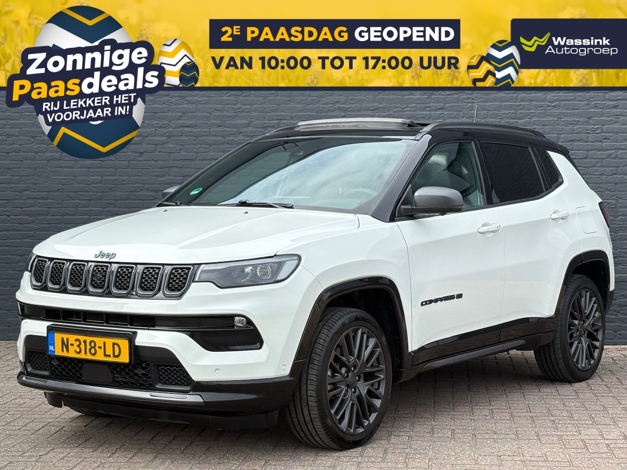 Jeep Compass - 1.3T 4XE 240pk EAWD Aut 80th Anniversary I 1e Eigenaar I Schuif/Kanteldak I Adaptieve Crui - AutoWereld.nl