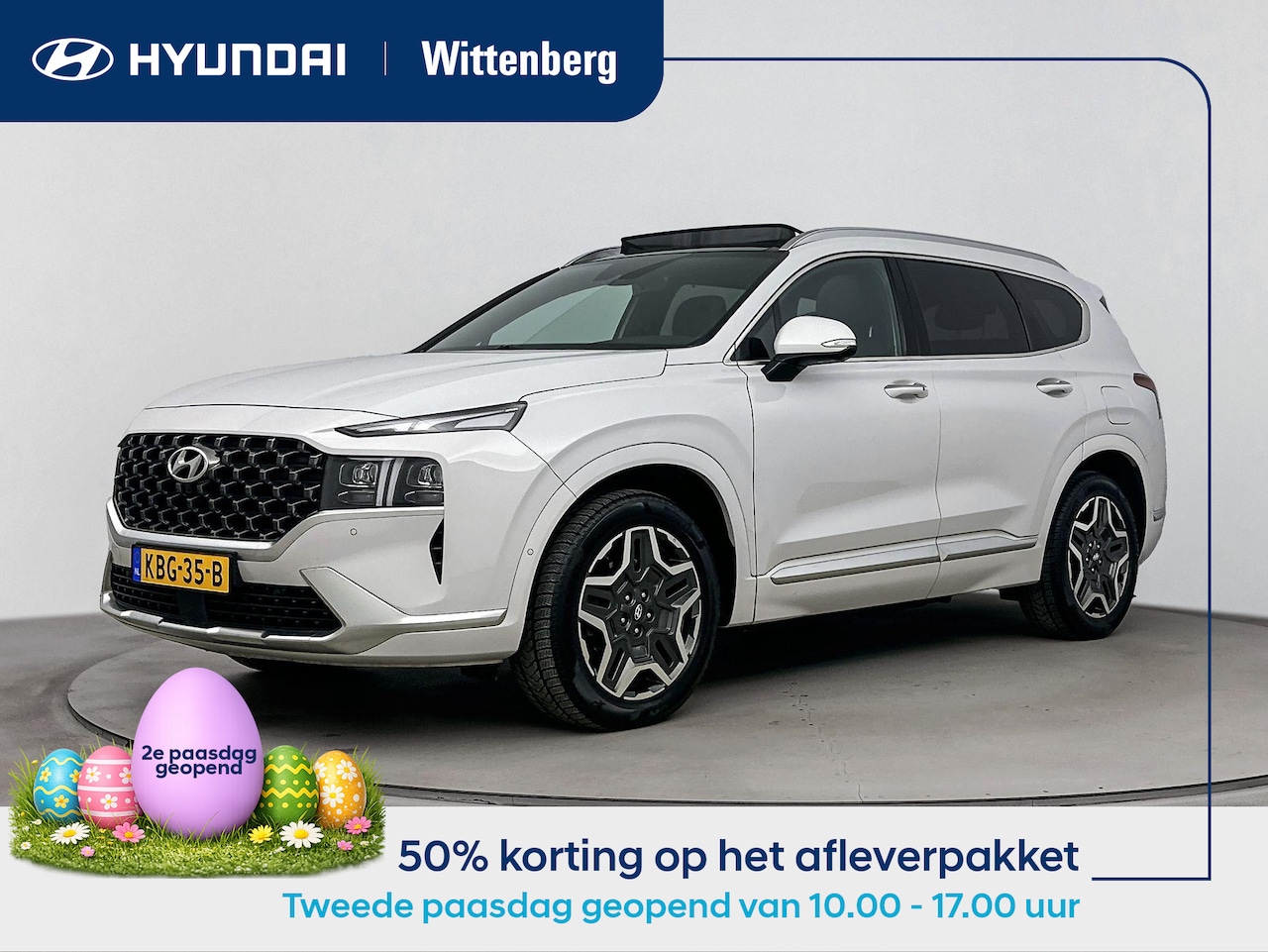 Hyundai Santa Fe - 1.6 T-GDI HEV Premium Plus Sky 7persoons | Panoramadak | Leer | Memory | Stoelventilatie | - AutoWereld.nl