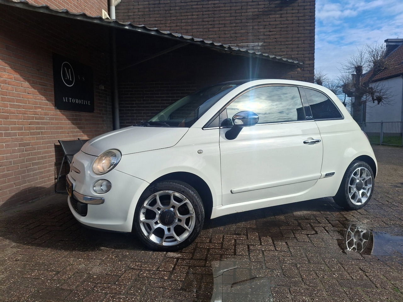 Fiat 500 C - 1.2 Lounge Cabrio Automaat Airco / Carplay / Sound System / Blouthoot / Parkeer Sensoren / - AutoWereld.nl