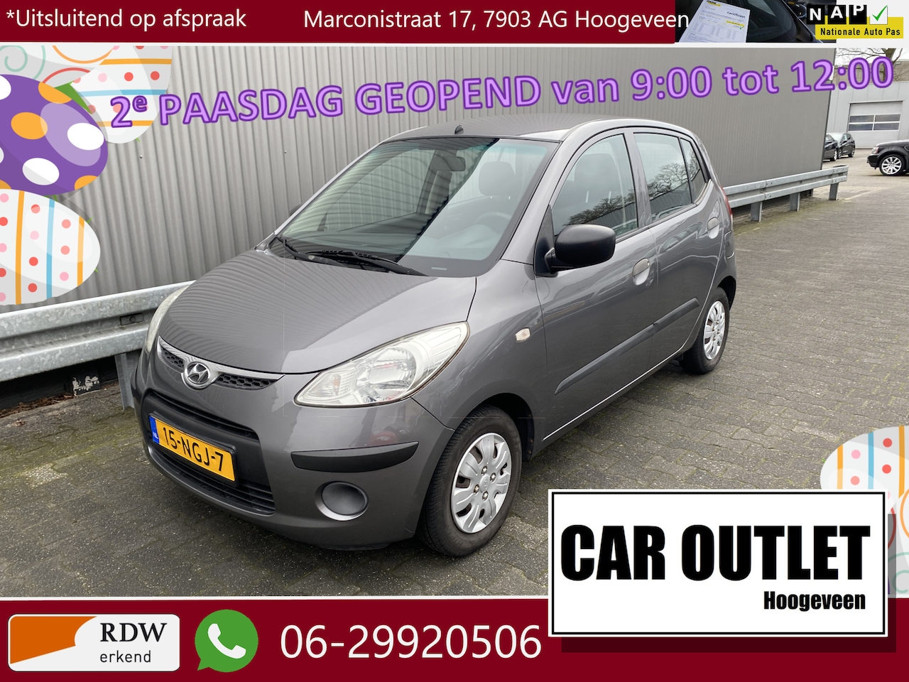 Hyundai i10 - 1.1 Active Cool 117Dkm.NAP, A/C & Nieuwe APK – Inruil Mogelijk – - AutoWereld.nl