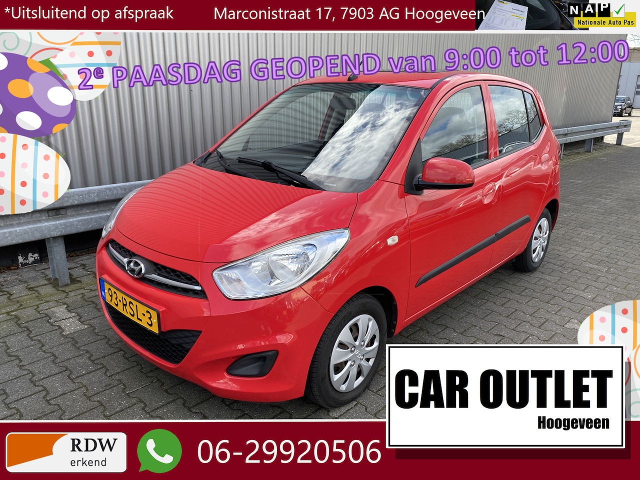 Hyundai i10 - 1.2 i-Drive Cool 35Dkm.NAP! 1e Eignr, A/C, Dakraam, nw. APK – Inruil Mogelijk – - AutoWereld.nl