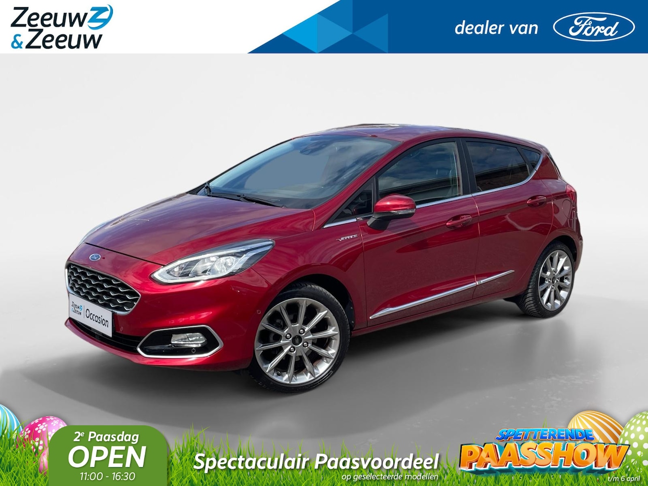 Ford Fiesta - 1.0 EcoBoost Vignale 125PK | Adaptieve Cruise Control | B&O | Half leder | Camera | Keyles - AutoWereld.nl