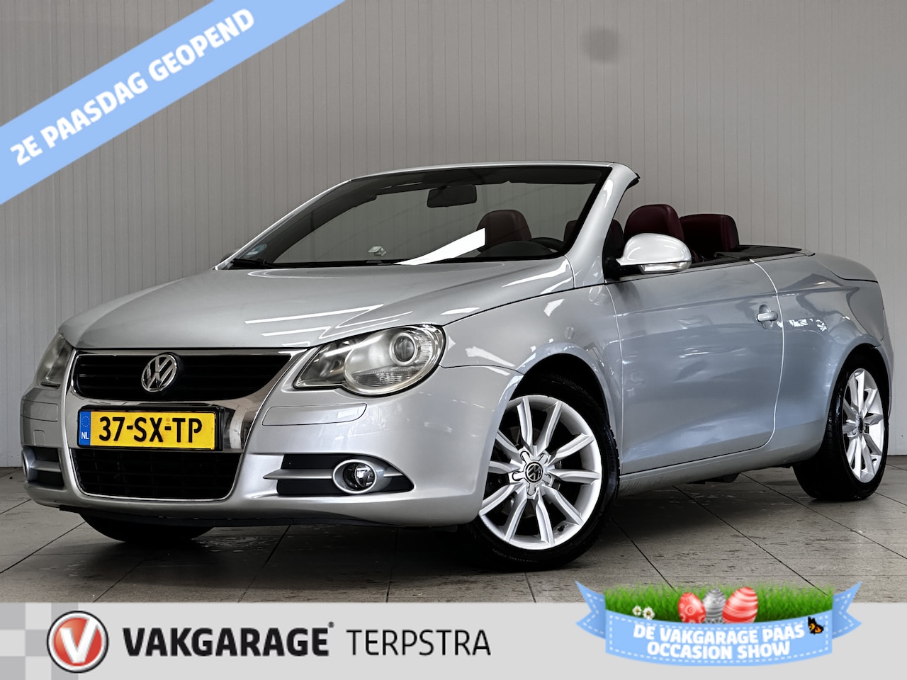 Volkswagen Eos - 2.0-16v FSI/ D-Riem Verv. 194.000KM!/ Cabrio!/ Schuif-Kanteldak!/ LEDER-Sportstoelen/ 17'' - AutoWereld.nl