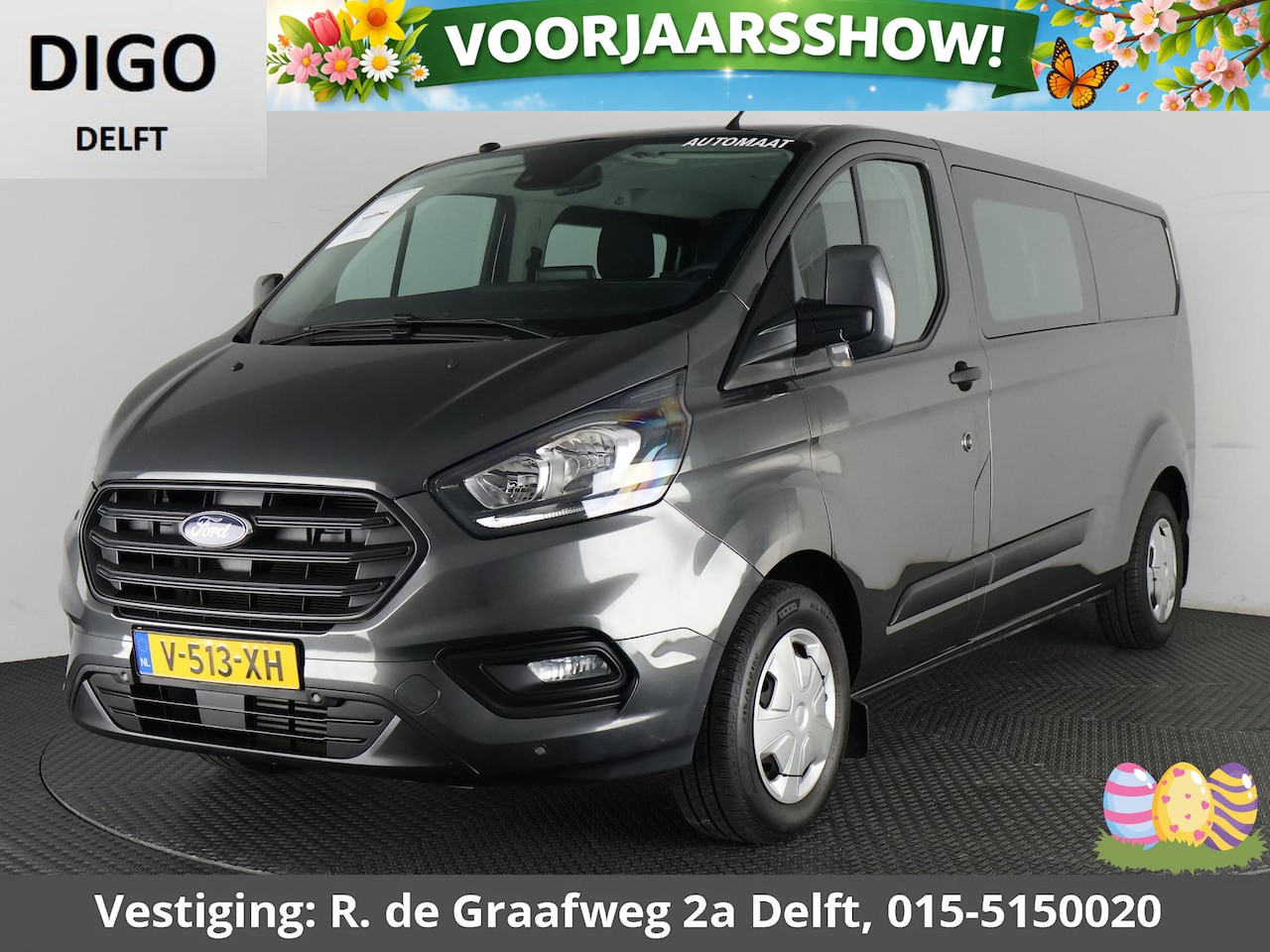 Ford Transit Custom - ROLSTOELVERVOER 320 2.0 TDCI L2H1 Limited DC | Marge auto | Stoelverwarming | Trekhaak - AutoWereld.nl