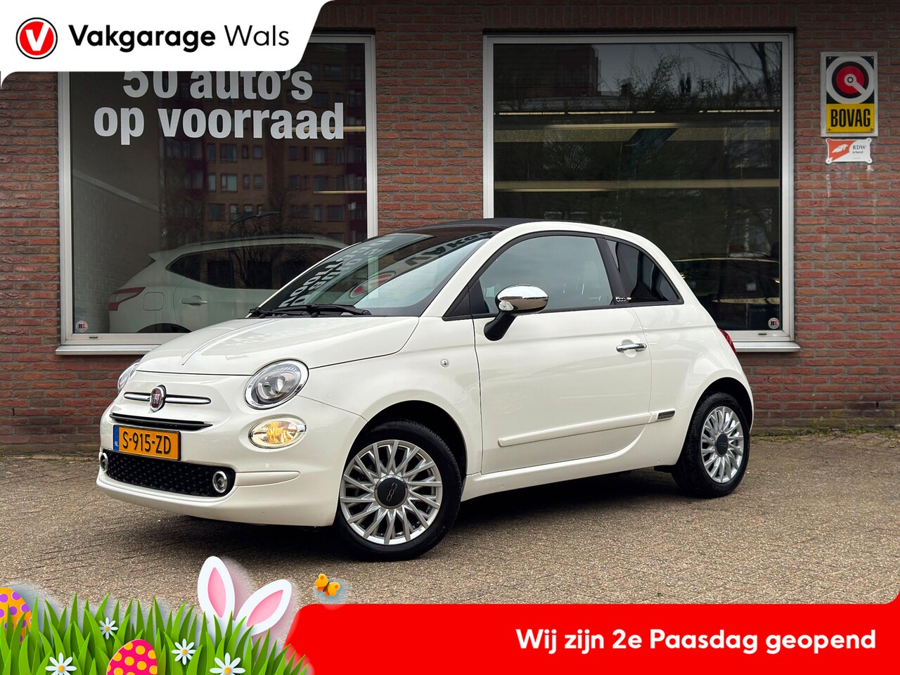 Fiat 500 C - 1.0 Hybrid Club | Airco | Cruise | Apple Android Carplay | NAP | PDC | - AutoWereld.nl