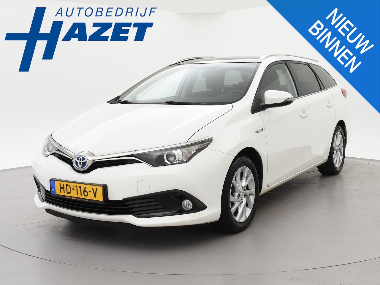 Toyota Auris - 1.8 HYBRID AUT. LEASE PRO + PANORAMA | CAMERA | BTW | NAVIGATIE | DAB - AutoWereld.nl