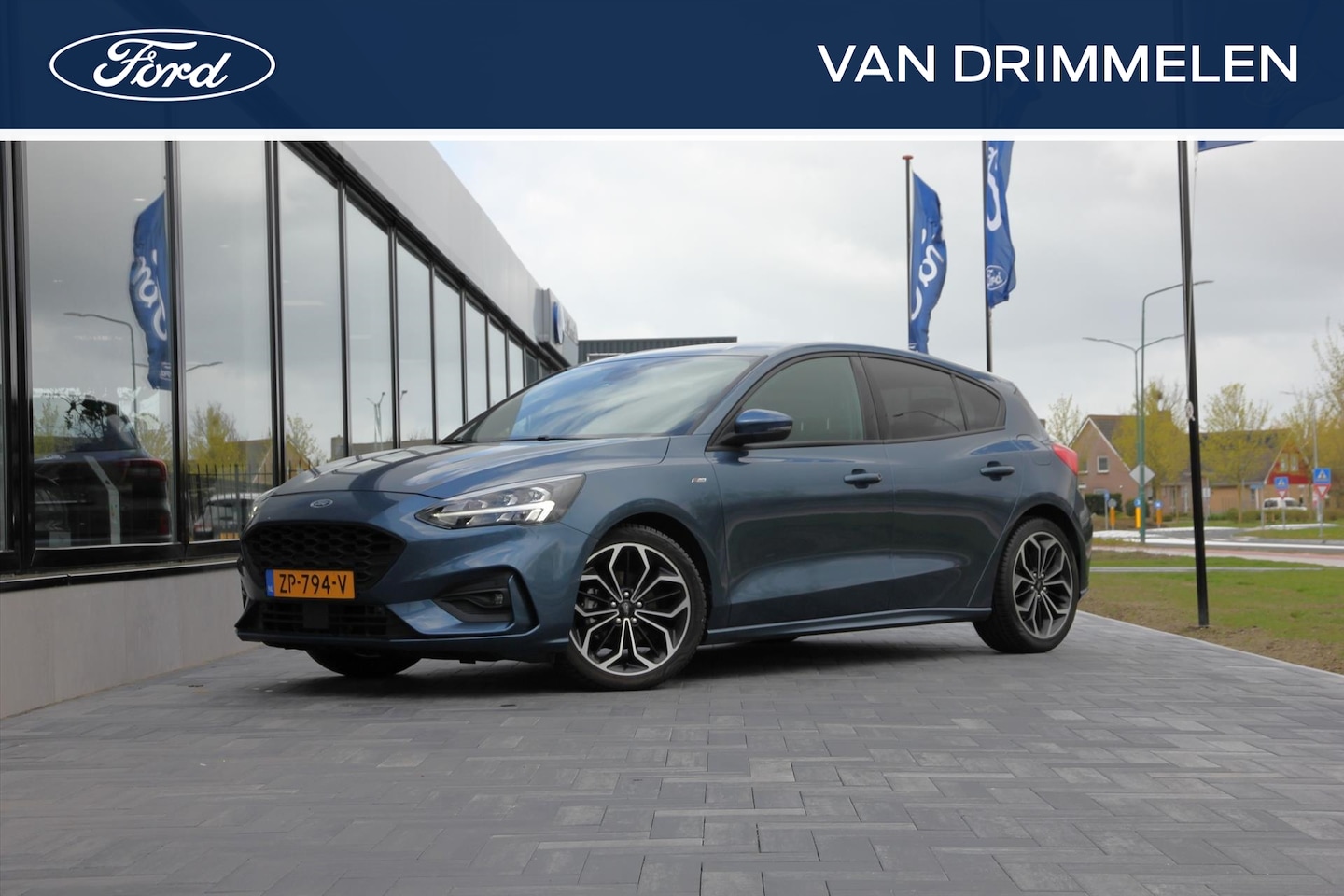 Ford Focus - 1.0 EcoBoost 125pk ST-Line Business 'Chrome Blue' | LED | B&O | Dealeronderhouden! - AutoWereld.nl