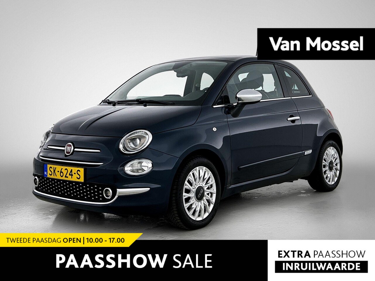 Fiat 500 - 1.2 Lounge | PANORAMADAK | CLIMATE CONTROL | BLUETOOTH | MULTIFUNCTIONEEL STUURWIEL | - AutoWereld.nl