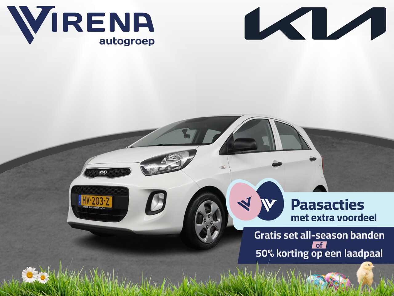 Kia Picanto - 1.0 CVVT EconomyLine - Radio - Stalenvelgen - Onderhoudsboekje - Virena Zekerheidspakket € - AutoWereld.nl