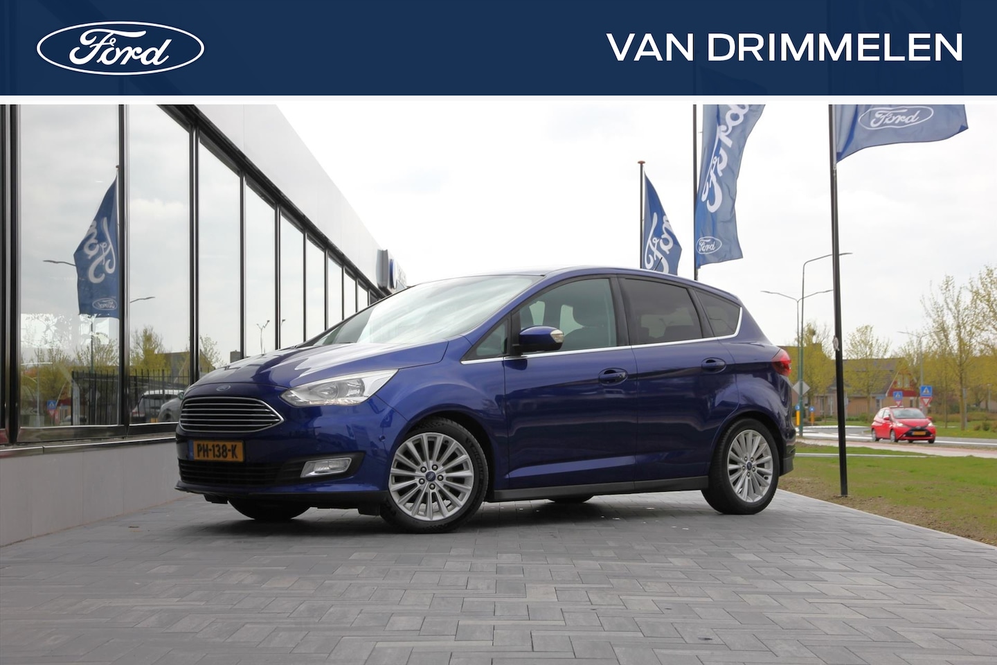 Ford C-Max - 125pk Titanium 'Deep Impact Blue' Privacy Glass | Trekhaak | Family Pack | SYNC 3 - AutoWereld.nl