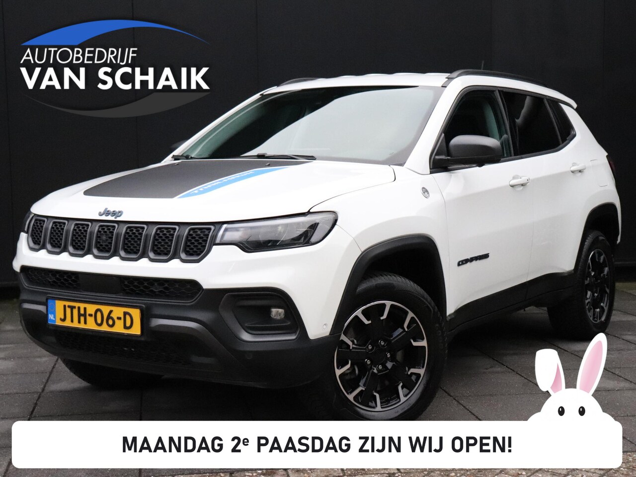 Jeep Compass - 4xe 240 Plug-in Hybrid Electric Trailhawk 4WD | SOH 79% | CAMERA |LEDER | NAVi | LMV | PDC - AutoWereld.nl