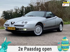 Alfa Romeo Spider - 2.0-16V T.Spark L CABRIO Airco NAP Zwart-Leder Nieuwe apk