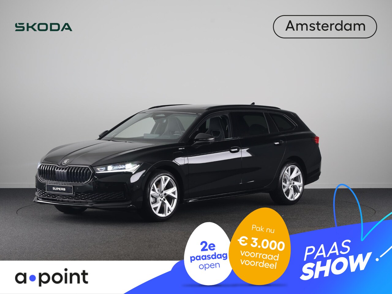 Skoda Superb Combi - Sportline Business PHEV 1.5 TSI 204 pk 6 versn. DSG | Panoramadak, elektrisch bedienbaar | - AutoWereld.nl