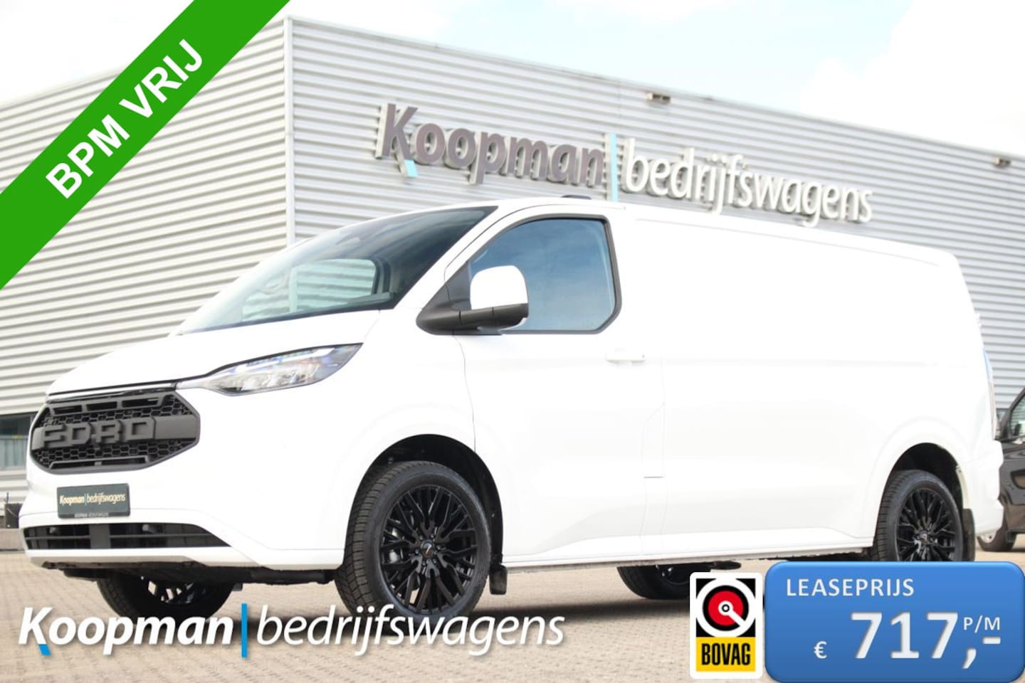 Ford Transit Custom - E-Transit 320 L2H1 Limited | 65kWh | 160kW/218pk | Trekhaak 2300kg | Pro-Power | Camera | - AutoWereld.nl