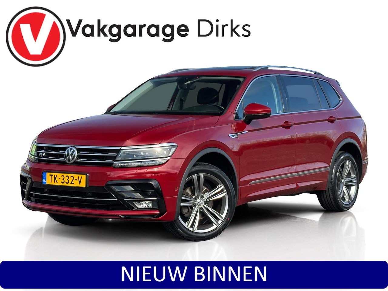 Volkswagen Tiguan Allspace - 1.4 TSI DSG R-Line 7p. ✅ Pano ✅ Massage ✅ Camera - AutoWereld.nl