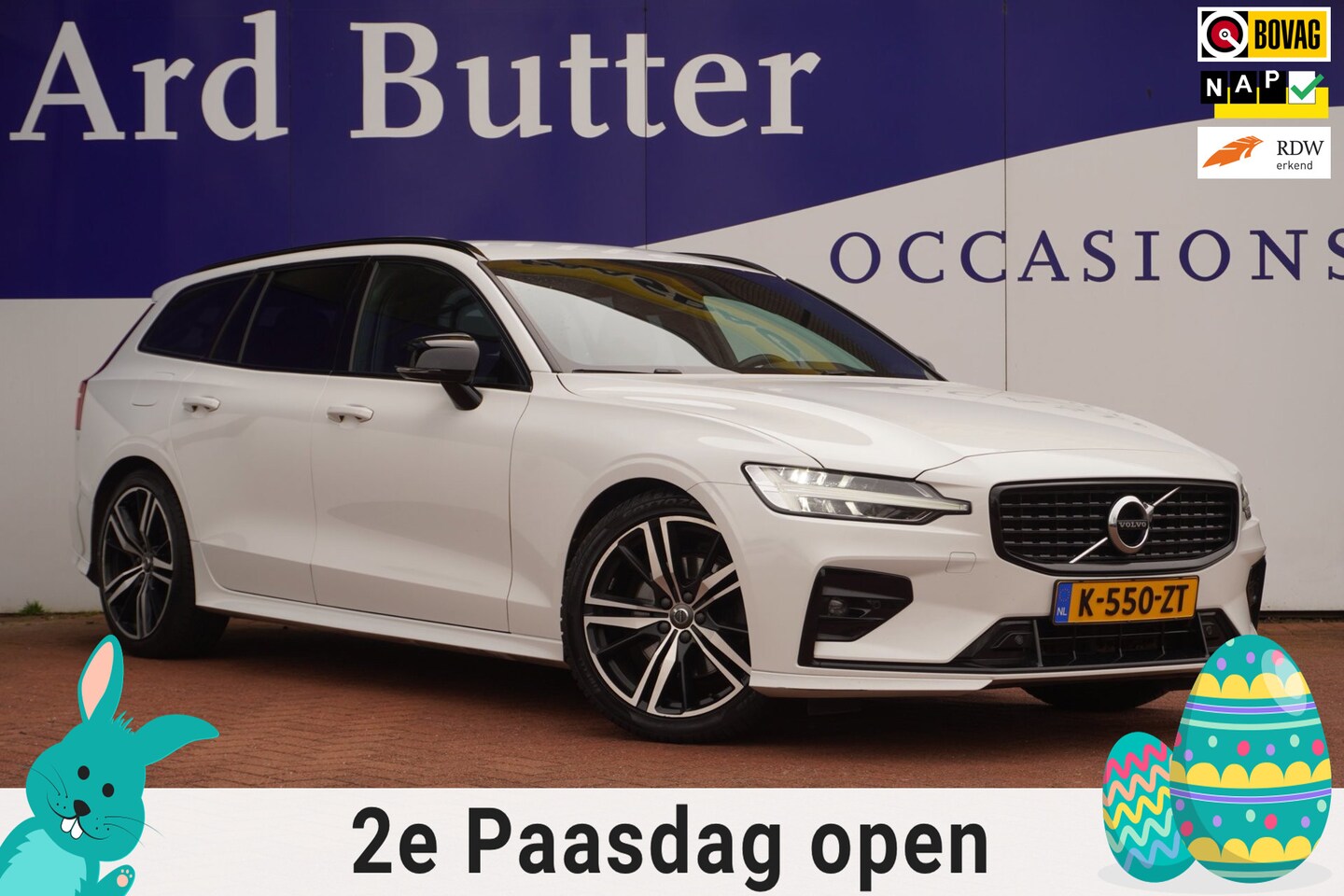 Volvo V60 - 2.0 B3 R-Design+Navigatie+Volleder+19"lmv+apple-carplay+camera+Stuur+stoel-verw+Elek-Klep - AutoWereld.nl