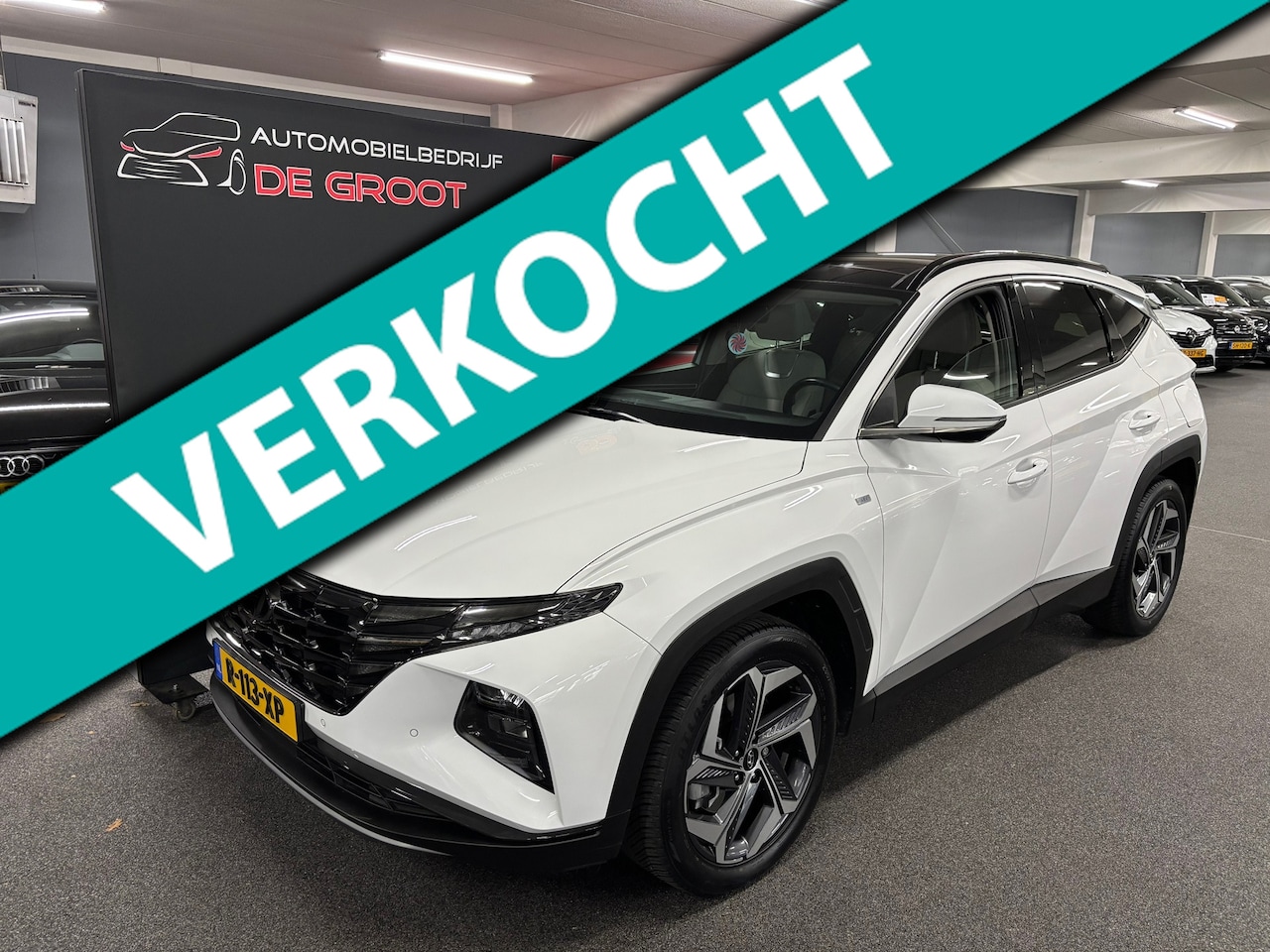 Hyundai Tucson - 1.6 T-GDI MHEV Premium Sky 1ste Eigenaar, Navigatie, Leder, Panoramadak, Electrische achte - AutoWereld.nl