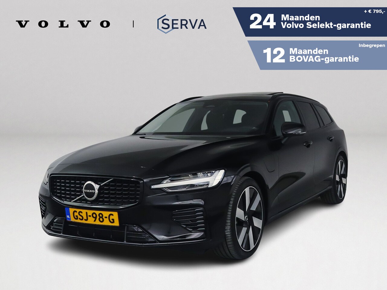 Volvo V60 - T8 Plug-in hybrid AWD Ultra Dark | SOH 97% | Panoramadak | Parkeercamera | Head-up Display - AutoWereld.nl