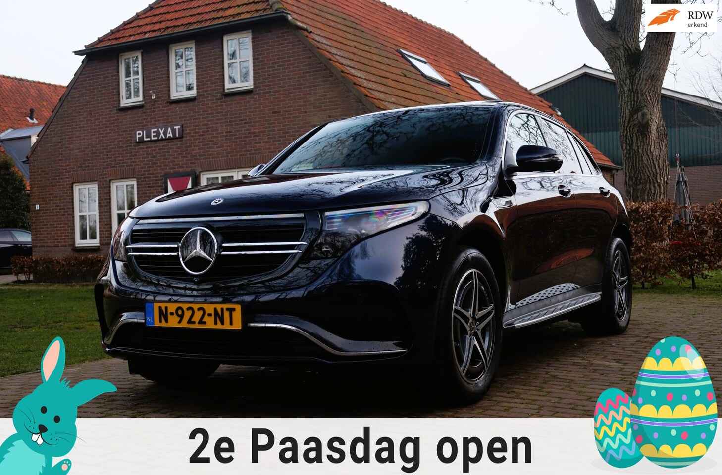 Mercedes-Benz EQC - 400 4MATIC Premium Plus 80 kWh Aut. | SOH 93% | AMG-Pakket | Burmester | Panorama | Adap. - AutoWereld.nl