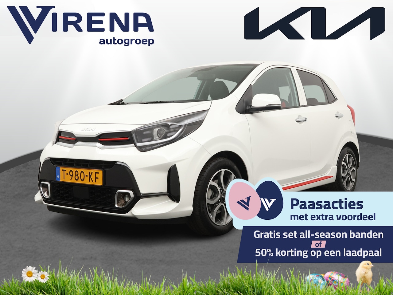 Kia Picanto - 1.0 DPi GT-Line Apple Carplay/Android Auto - Cruise Control - Climate Control - Navigatie - AutoWereld.nl