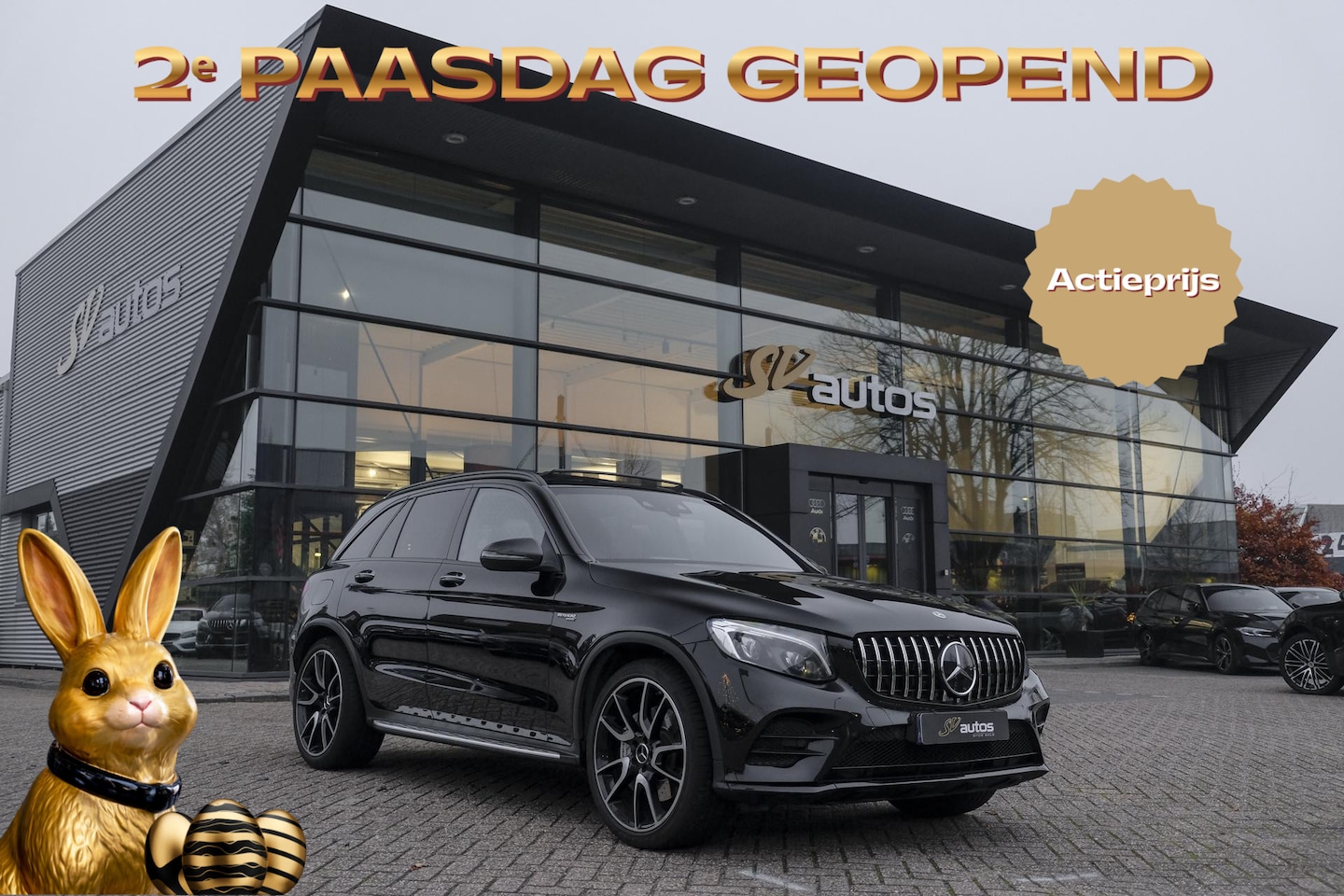 Mercedes-Benz GLC-klasse - GLC43 AMG 367pk 4MATIC Panoramadak Luchtvering Burmester Trekhaak Distronic 21" LMV Leder - AutoWereld.nl