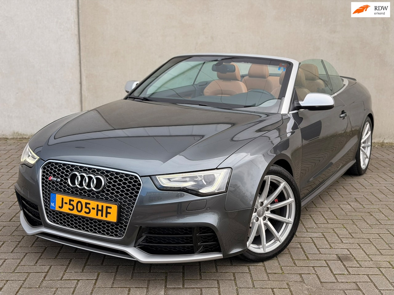 Audi RS5 - Cabriolet 4.2 FSI Quattro Exclusive Cognac leder Camera - AutoWereld.nl