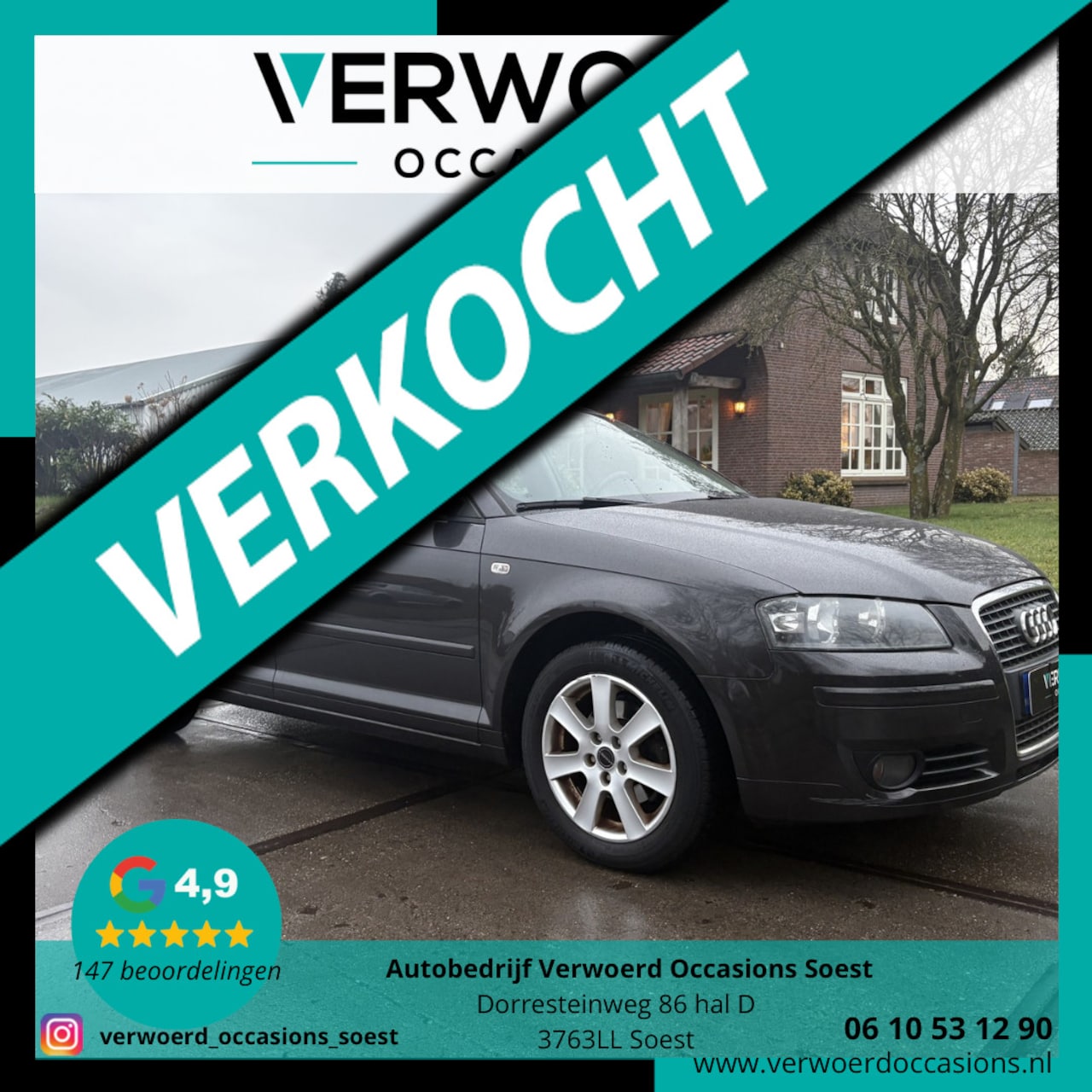 Audi A3 Sportback - 1.6 FSI Attraction|1E EIGENAAR|CRUISE|NAP|NL-AUTO|BOEKJES|AIRCO|ONDERHOUDEN|2 KEYS - AutoWereld.nl