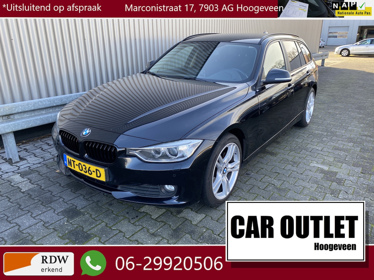 BMW 3-serie Touring - 316i High Executive iDrive, Navi, Clima, CC, Elc.Kofferklep, PDC, LM, – Inruil Mogelijk – - AutoWereld.nl