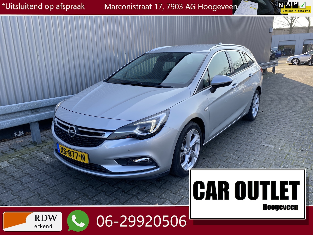 Opel Astra Sports Tourer - 1.0 Innovation 156Dkm, Leer, Clima, Navi, CC,PDC, LM, Trekh, nw. APK – Inruil Mogelijk – - AutoWereld.nl